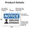 Signmission Employee Entrance OSHA Notice Sign, Aluminum, 24in W x 18in L, 2PK OS-2PACK-NS-A-1824-L-11951 - alternate 3